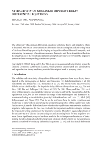 ATTRACTIVITY OF NONLINEAR IMPULSIVE DELAY DIFFERENTIAL EQUATIONS