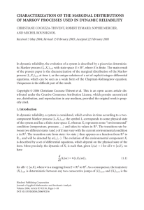 CHARACTERIZATION OF THE MARGINAL DISTRIBUTIONS