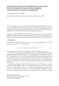 BACKWARD STOCHASTIC DIFFERENTIAL EQUATIONS WITH TWO DISTINCT REFLECTING BARRIERS