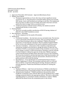 COAP Executive Board Minutes December 9, 2010 SH 205 – QC 265A