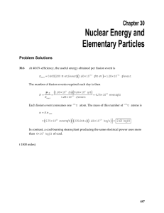 Nuclear Energy and Elementary Particles Chapter 30 (