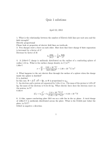 Quiz 1 solutions April 22, 2012