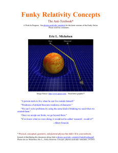 Funky Relativity Concepts The Anti-Textbook*  Eric L. Michelsen