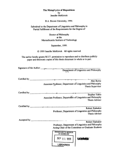 The Metaphysics  of Dispositions by Jennifer McKitrick