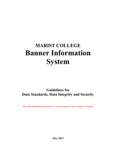 Banner Information System  MARIST COLLEGE