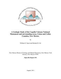 A Geologic Study of the Capulin Volcano National Counties, New Mexico