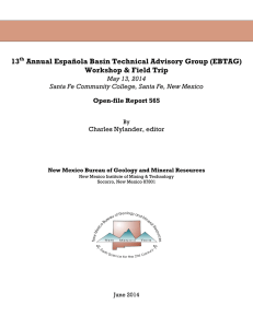 13 Annual Española Basin Technical Advisory Group (EBTAG) Workshop &amp; Field Trip