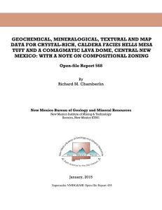 GEOCHEMICAL, MINERALOGICAL, TEXTURAL AND MAP