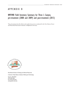 A P P E N D I X  ... NMFWRI Field Inventory Summary for Three L Canyon,