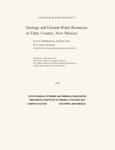 Geology and Ground-Water Resources of Eddy County, New Mexico Geologist