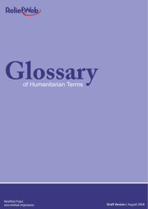 Glossary of Humanitarian Terms ReliefWeb Project www.reliefweb.int/glossaries