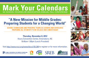Mark Your Calendars “A New Mission for Middle Grades: