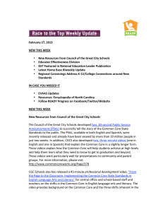 February 27, 2013    NEW THIS WEEK  New Resources from Council of the Great City Schools 