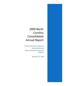 Annual Performance Report for State‐Administered Career and Technical Education  Programs