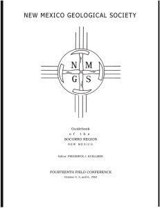 NEW MEXICO GEOLOGICAL SOCIETY Guidebook o f t h e