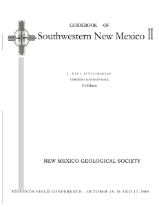 II Southwestern New Mexico NEW MEXICO GEOLOGICAL SOCIETY GUIDEBOOK