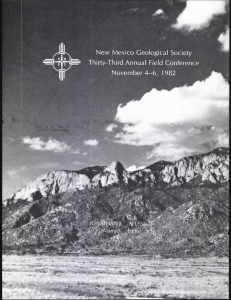New Mexico Geological Society Thirty-Third Annual Field Conference November 4-6, 1982 0