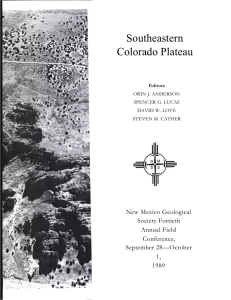 Southeastern Colorado Plateau New Mexico Geological Society Fortieth