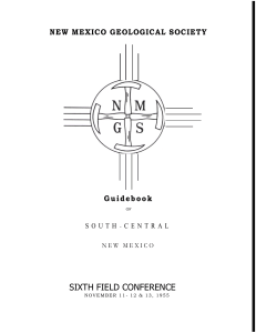 SIXTH FIELD CONFERENCE NEW MEXICO GEOLOGICAL SOCIETY S O U T H