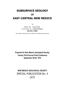 SUBSURFACE GEOLOGY EAST-CENTRAL NEW MEXICO OF