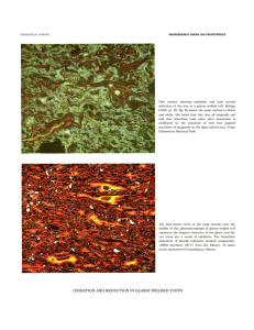 Thin section showing oxidation and later partial