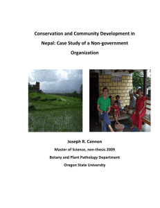 Conservation and Community Development in Nepal: Case Study of a Non-government Organization