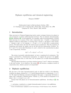 Diphasic equilibrium and chemical engineering Fran¸cois JAMES