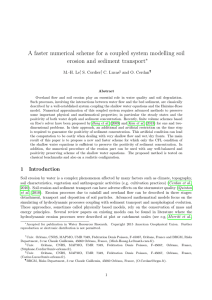 A faster numerical scheme for a coupled system modelling soil ∗