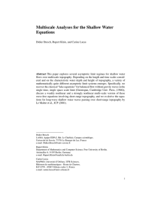 Multiscale Analyses for the Shallow Water Equations