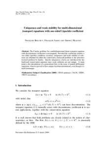 Uniqueness and weak stability for multi-dimensional
