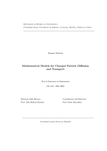 Dottorato di Ricerca in Matematica Consorzio delle Universit`