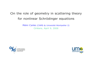 On the role of geometry in scattering theory for nonlinear Schr¨ R´