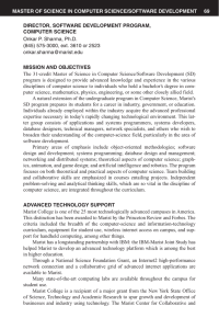 Master of science in coMputer science/software developMent 69 director, software developMent proGraM,