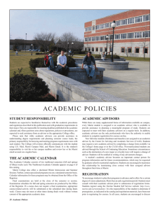 ACAdEMIC  POlICIES Student ReSponSibility AcAdemic AdviSoRS