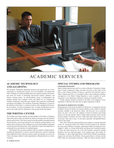 ACADEMIC  SERVICES ACADEMIC TECHNOLOGY SPECIAL STUDIES AND PROGRAMS AND eLEARNING