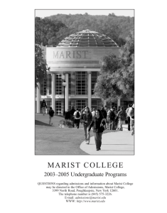 M A R I S T C O L L... 2003–2005 Undergraduate Programs