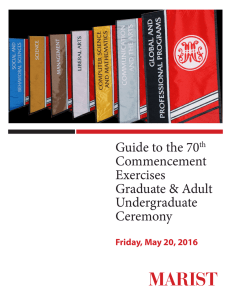 Guide to the 70  Commencement Exercises