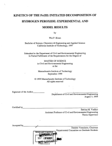 KINETICS  OF THE Fe(III) INITIATED DECOMPOSITION  OF MODEL RESULTS