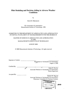 Pilot Modeling  and Decision-Aiding  in Adverse  Weather Conditions