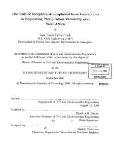 The  Role  of  Biosphere-Atmosphere-Ocean  Interactions