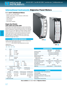 International Instruments Edgewise Panel Meters 3