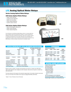 LFE Analog Optical Meter Relays 195 Series Optical Meter-Relays