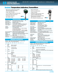 Noshok Temperature Indicators/Transmitters