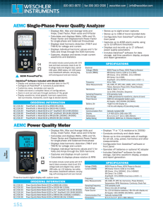 AEMC Single-Phase Power Quality Analyzer M