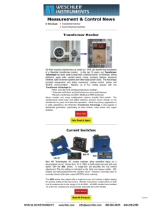 Measurement &amp; Control News Transformer Monitor