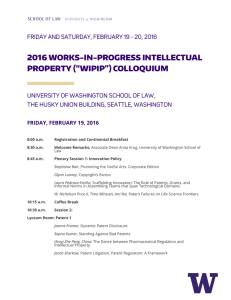 2016 WORKS-IN-PROGRESS INTELLECTUAL PROPERTY (“WIPIP”) COLLOQUIUM