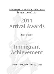 2011 Arrival Awards Immigrant Achievement