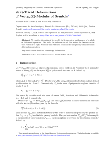 s l(2)-Trivial Deformations of Vect ls