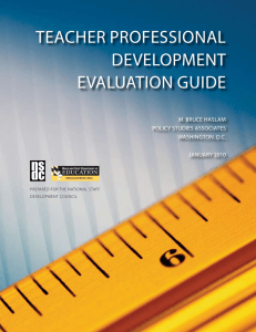 Teacher Professional DeveloPmenT evaluaTion GuiDe m. Bruce haslam