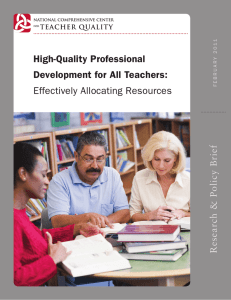 High-Quality Professional Development for All Teachers: Effectively Allocating Resources